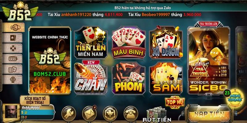 Game bài B52 cuốn hút người chơi bởi sự kịch tính